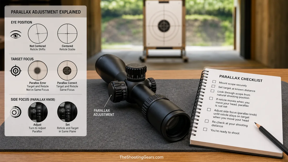How to adjust side focus on a scope