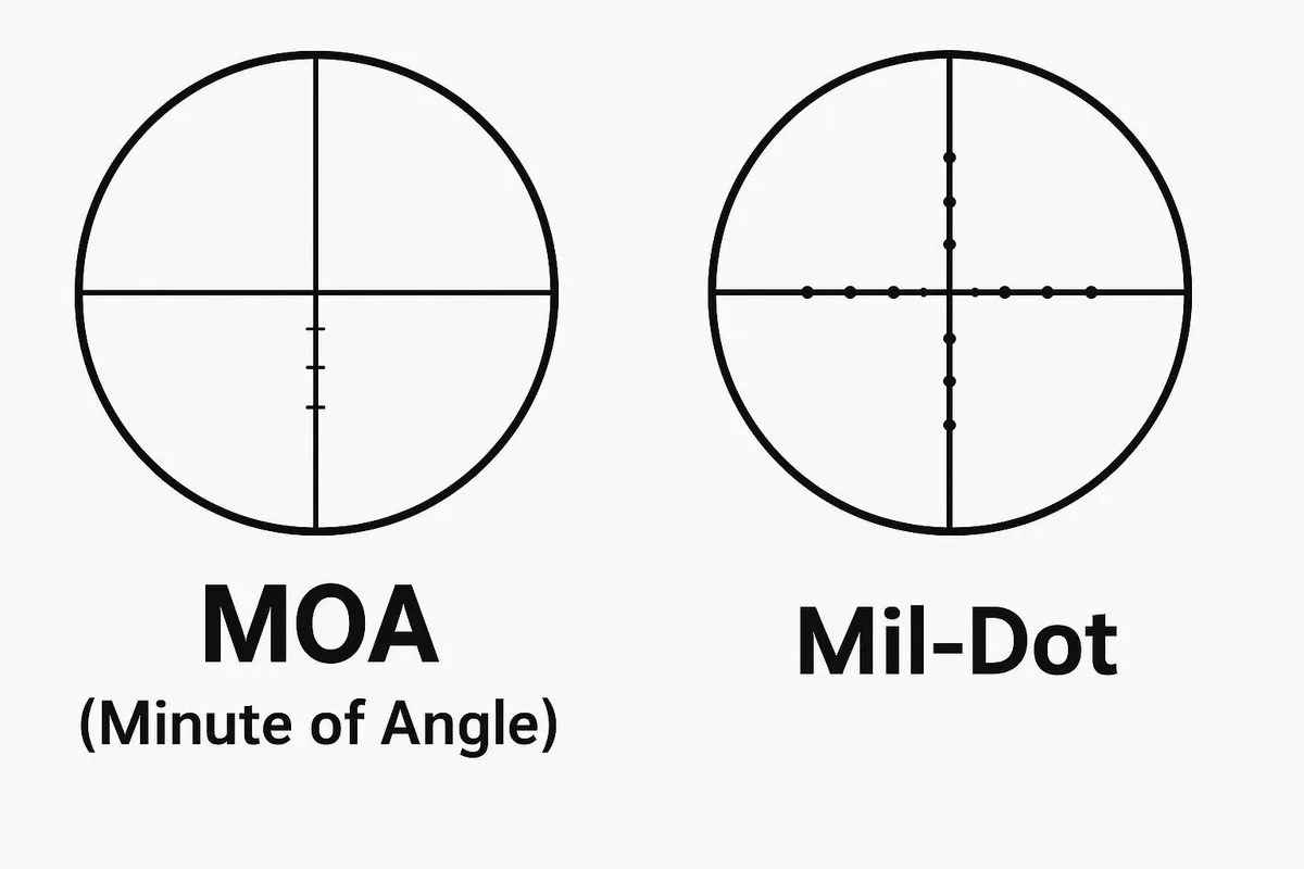 mil-dot MOA BDC reticle