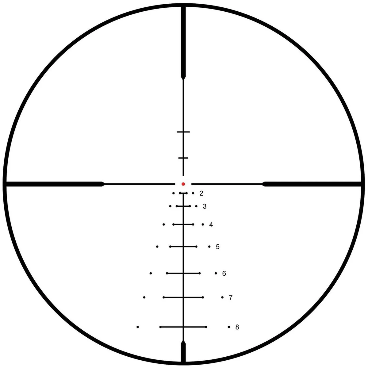 Reticle windage marks