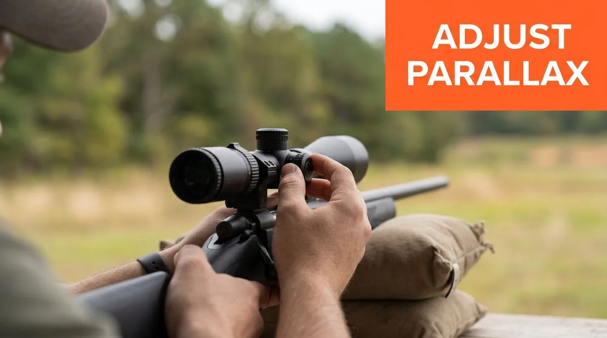 What is a parallax adjustment on a rifle scope?