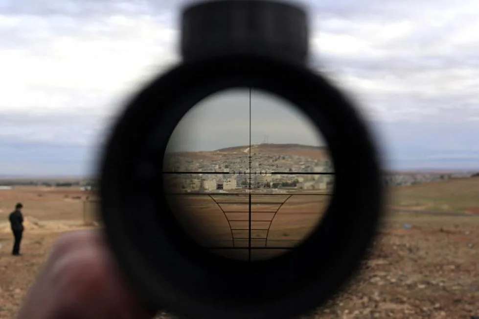 Why does my rifle scope have a black circle?